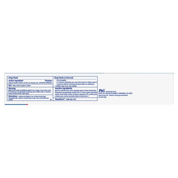 Crest Cavity & Tartar Protection Toothpaste, Baking Soda & Peroxide