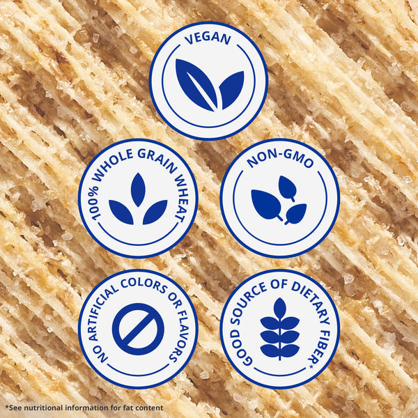 TRISCUIT Thin Crisps Original Whole Grain Wheat Crackers, Vegan Snacks, Lunch Snacks 7 oz