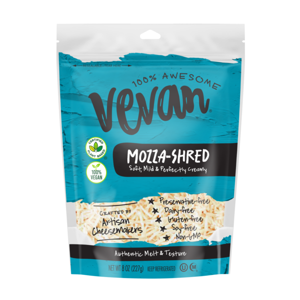Vevan Mozza, Plant-Based Shredded Mozzarella Cheese
