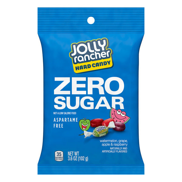 JOLLY RANCHER Zero Sugar Assorted Fruit Flavored Hard Candy Bag, 3.6 oz