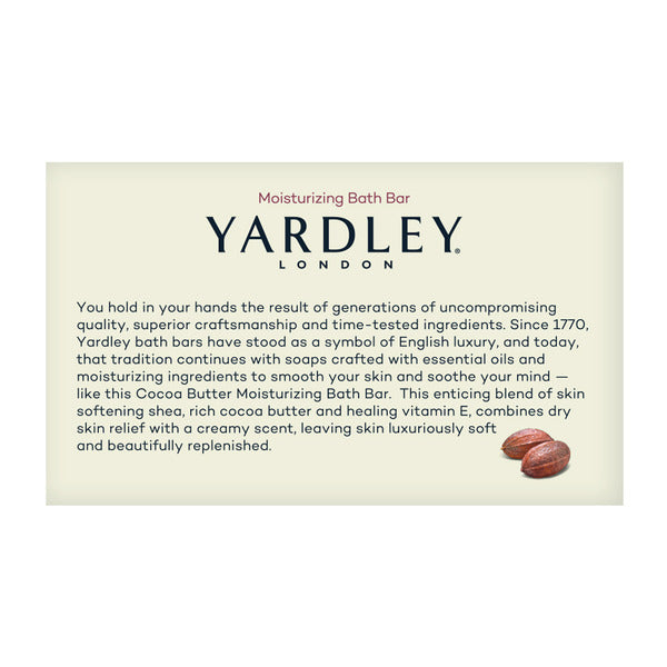 Yardley London Cocoa Butter Moisturizing Bath Bar