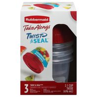 Rubbermaid Containers & Lids, Twist & Seal, 2.1 Cu...
️