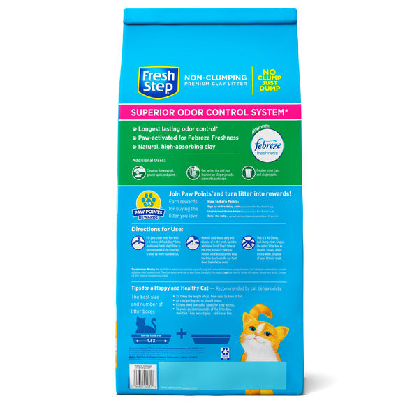 Fresh Step Non Clumping Cat Litter With Febreze Freshness, With 7-Day Odor Control