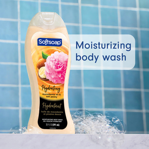 Softsoap Moisturizing Body Wash Gel, Macadamia Oil & Soft Peony