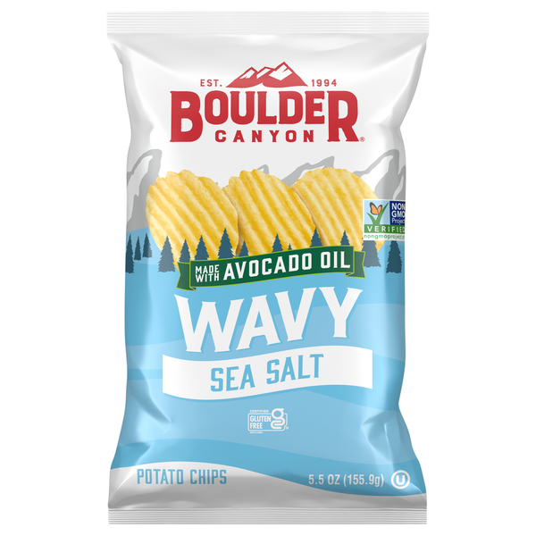 Boulder Canyon Potato Chips, Sea Salt, Wavy
