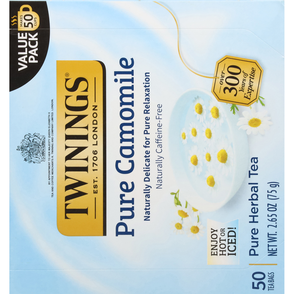 Twinings Herbal Tea, Pure Camomile, Tea Bags, Value Pack