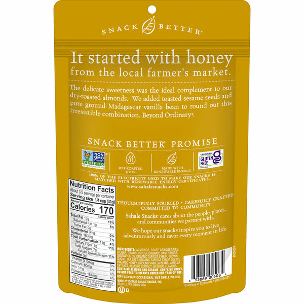 Sahale Snacks Glazed Mix, Honey Almonds