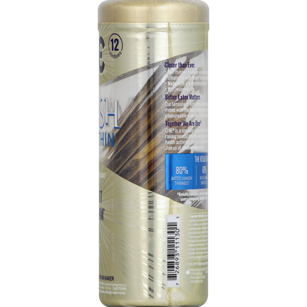 O.N.E. Condoms, Lubricated Latex, Hyper-Thin