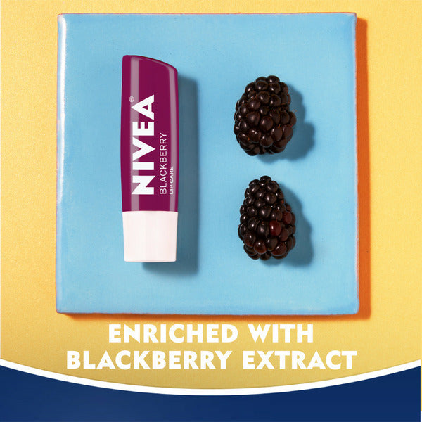 NIVEA Lip Balm, Blackberry Flavored Tinted Lip Balm