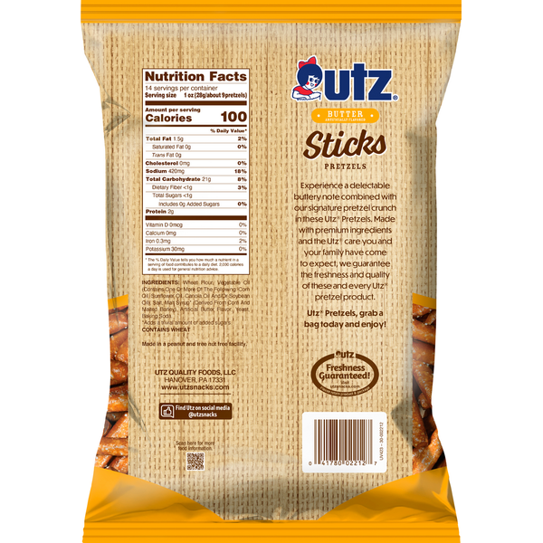 Utz Pretzels, Butter, Sticks