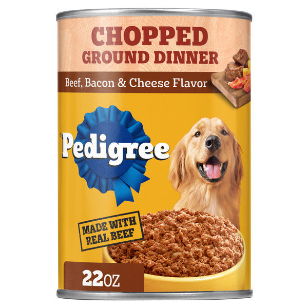 Pedigree Chopped Ground Dinner Beef, Bacon & Cheese Flavor Dog Food