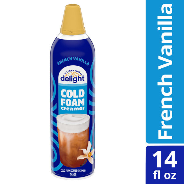 International Delight Cold Foam Coffee Creamer, French Vanilla Cold Foam Flavored Creamer, 14 OZ Can