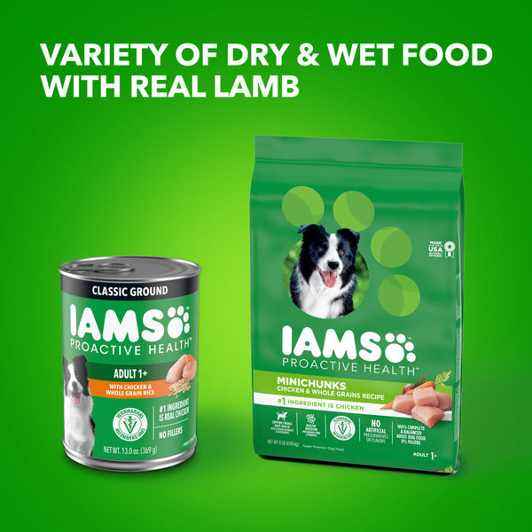 IAMS Adult Wet Dog Food Classic Ground with Chicken & Whole Grain Rice