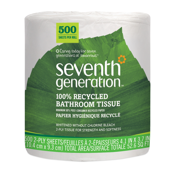 Seventh Generation White Toilet Paper 2-ply 100% Recycled Paper