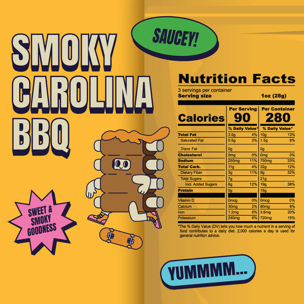 Louisville Vegan Jerky Smoky Carolina BBQ, Plant-Based Jerky