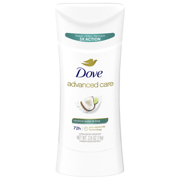 Dove Antiperspirant Deodorant, Advanced Care, Coconut Water & Lime