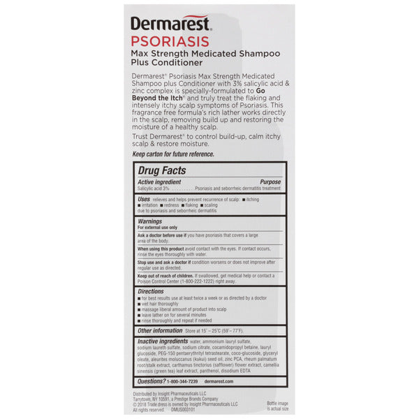 Dermarest Medicated Shampoo Plus Conditioner