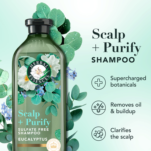 Herbal Essences Eucalyptus + Potent Aloe Sulfate Free Shampoo Scalp Balance