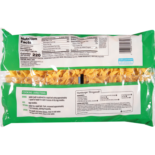 Food Club Egg Noodles, Extra Wide
