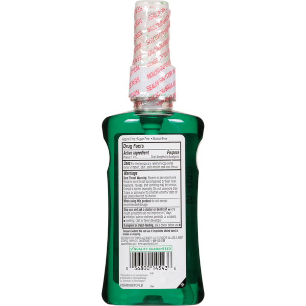 TopCare Sore Throat Spray, Sugar Free, Menthol Flavor
