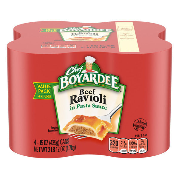 Chef Boyardee Beef Ravioli in Pasta Sauce, Ready-to-Eat Meal