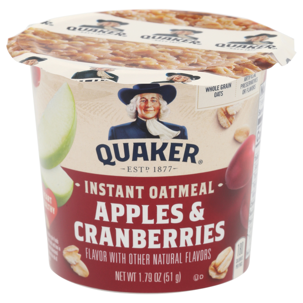 Quaker Instant Oatmeal, Apples & Cranberries