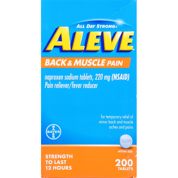 Aleve Pain Reliever/Fever Reducer, Back & Muscle Pain, Tablets