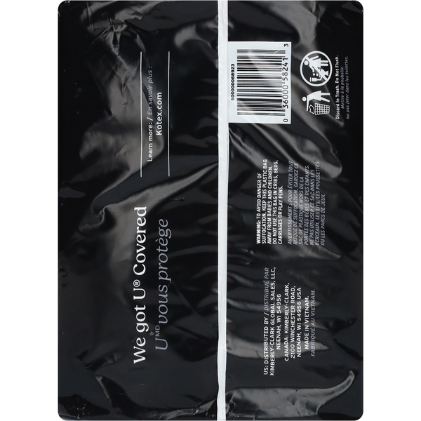 U by Kotex Extra Heavy Overnight Maxi Pads + Wings
