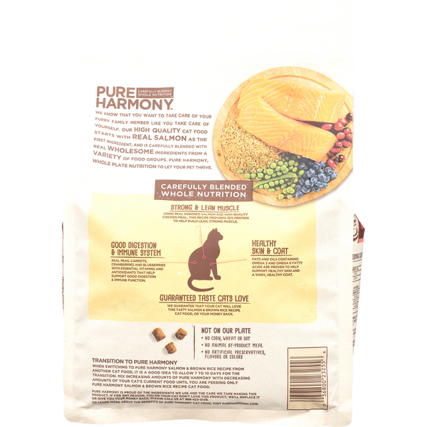 Pure Harmony Cat Food, Super Premium, Salmon & Brown Rice Recipe