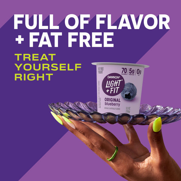 Dannon Light + Fit Original Blueberry Fat Free Yogurt
