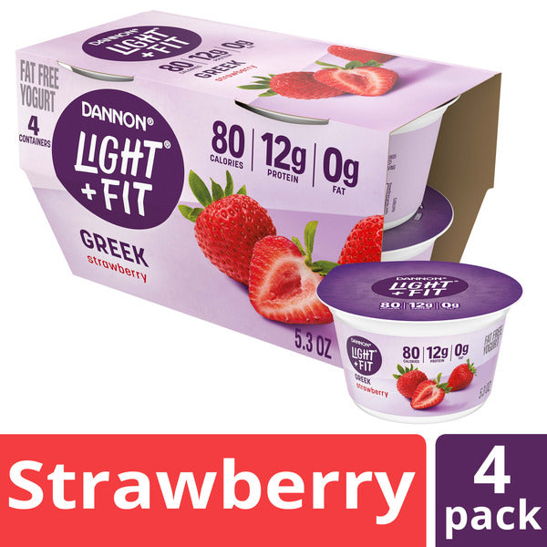 Dannon Light + Fit Greek Blended Strawberry Nonfat Yogurt