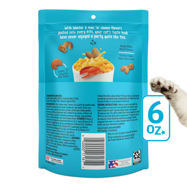 Purina Friskies Cat Treats, Party Mix Lobster & Mac &