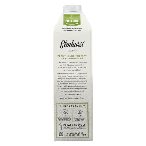 Elmhurst Barista Edition Pistachio Milk