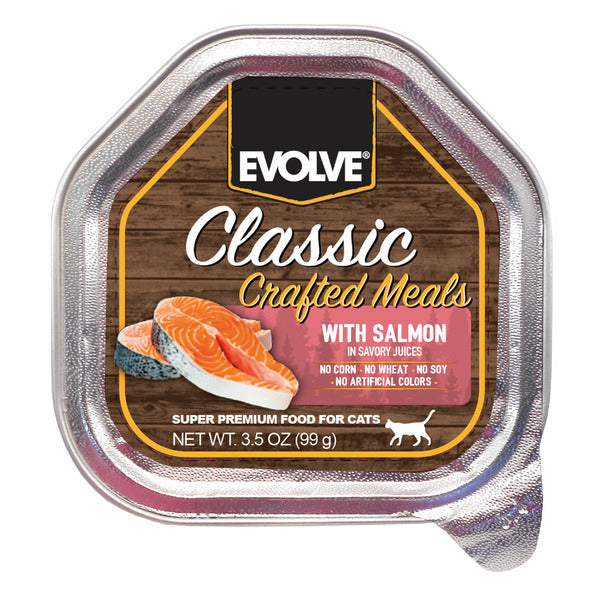 EVOLVE Classic Crafted Meals with Salmon, Wet Cat Food