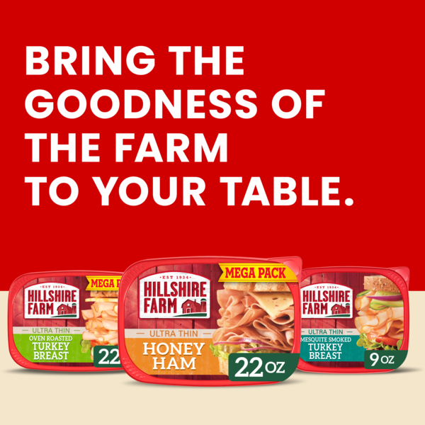 Hillshire Farm Ultra Thin Sliced Honey Ham Sandwich Meat, 22 oz