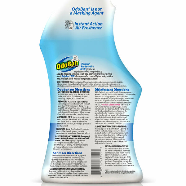 OdoBan Fresh Linen Disinfectant Spray, Multi-Purpose Cleaner, Freshener
