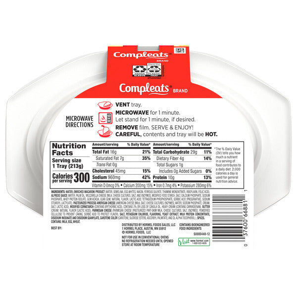 Hormel COMPLEATS Macaroni & Cheese, 7.5 OZ