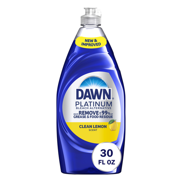 Dawn Platinum Dish Soap Bleach Alternative Clean Lemon