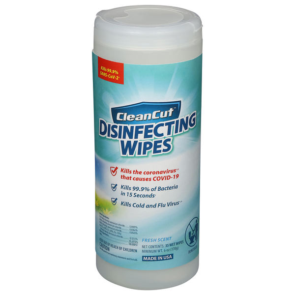 CleanCut Disinfecting Wipes, Fresh Scent