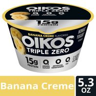 Oikos Triple Zero Banana Crème Greek Yogurt️