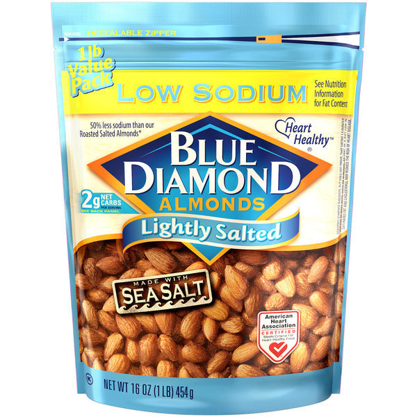 Blue Diamond Almonds, Lightly Salted - Low Sodium