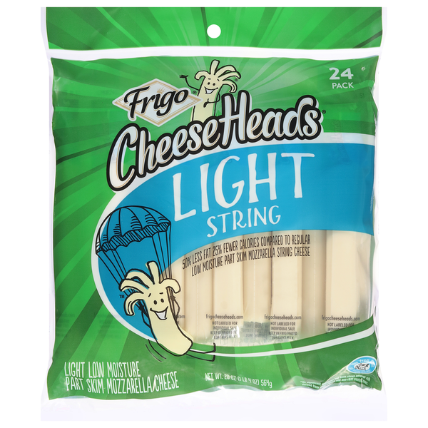 Frigo String Cheese, Light, Mozzarella, 24 Pack
