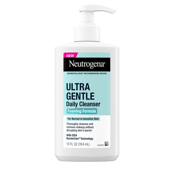 Neutrogena Ultra Gentle Foaming Facial Cleanser, Daily Face Wash, 12 fl. oz