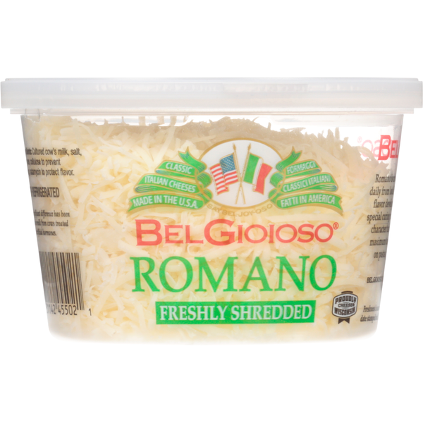 BelGioioso Shredded Cheese, Romano