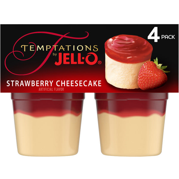 Jell-O Strawberry Ready-to-Eat Cheesecake Snack Cups