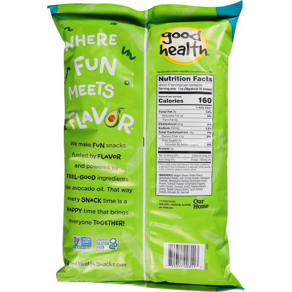 Good Health Avocado Oil Sea Salted Veggie Straws