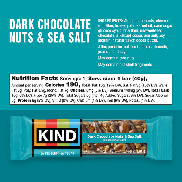 KIND Dark Chocolate Nuts & Sea Salt