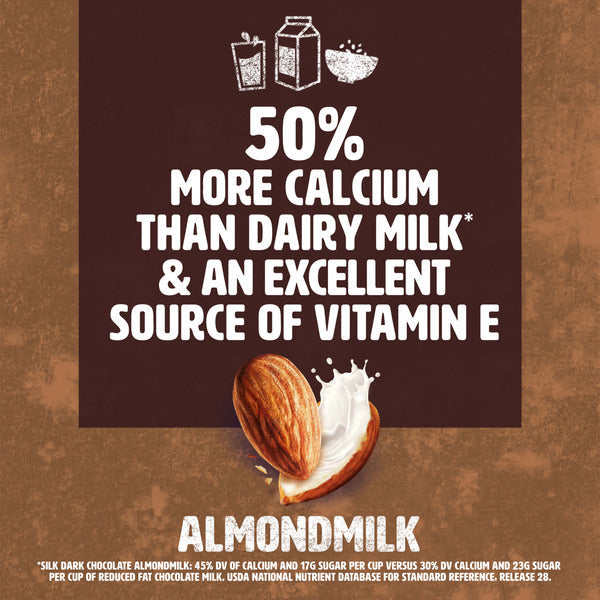 Silk Shelf-Stable Almond Milk Singles, Dark Chocolate, Dairy-Free, Vegan, Non-GMO Project Verified, 8 oz.