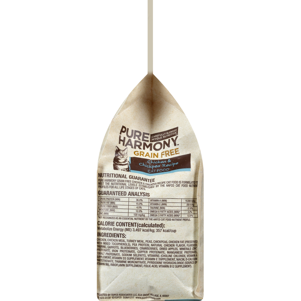 Pure Harmony Cat Food, Super Premium, Grain Free, Chicken & Chickpea Recipe