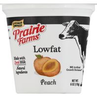 Prairie Farms Yogurt, Lowfat, Peach, Blended️